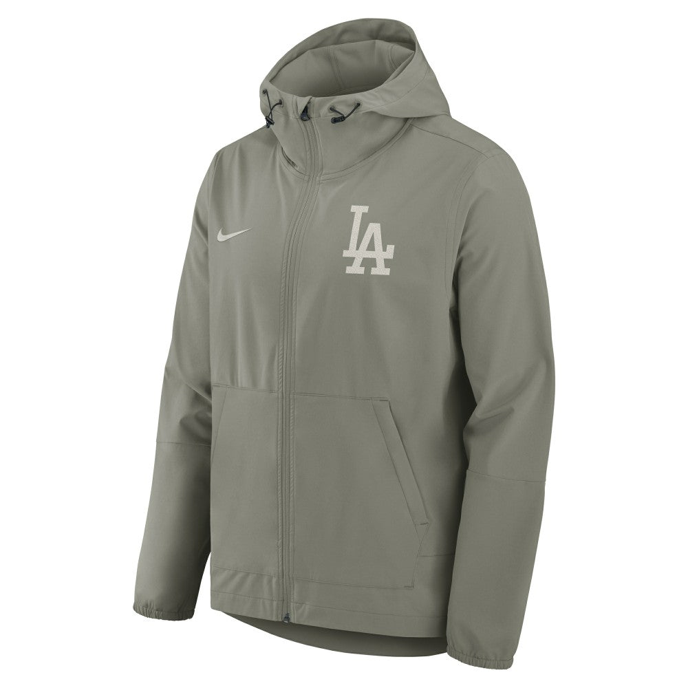 Los Angeles Dodgers Unlimited Packable Full-Zip Hooded Jacket - Olive | Nike