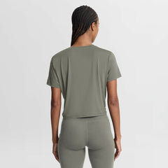 Los Angeles Dodgers Women's One Twist Dri-FIT Cropped T-Shirt - Olive | Nike