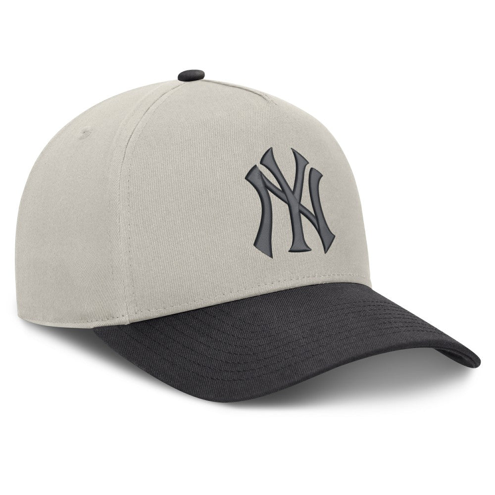 New York Yankees Wonder A-Frame Adjustable Hat - Stone/Graphite
