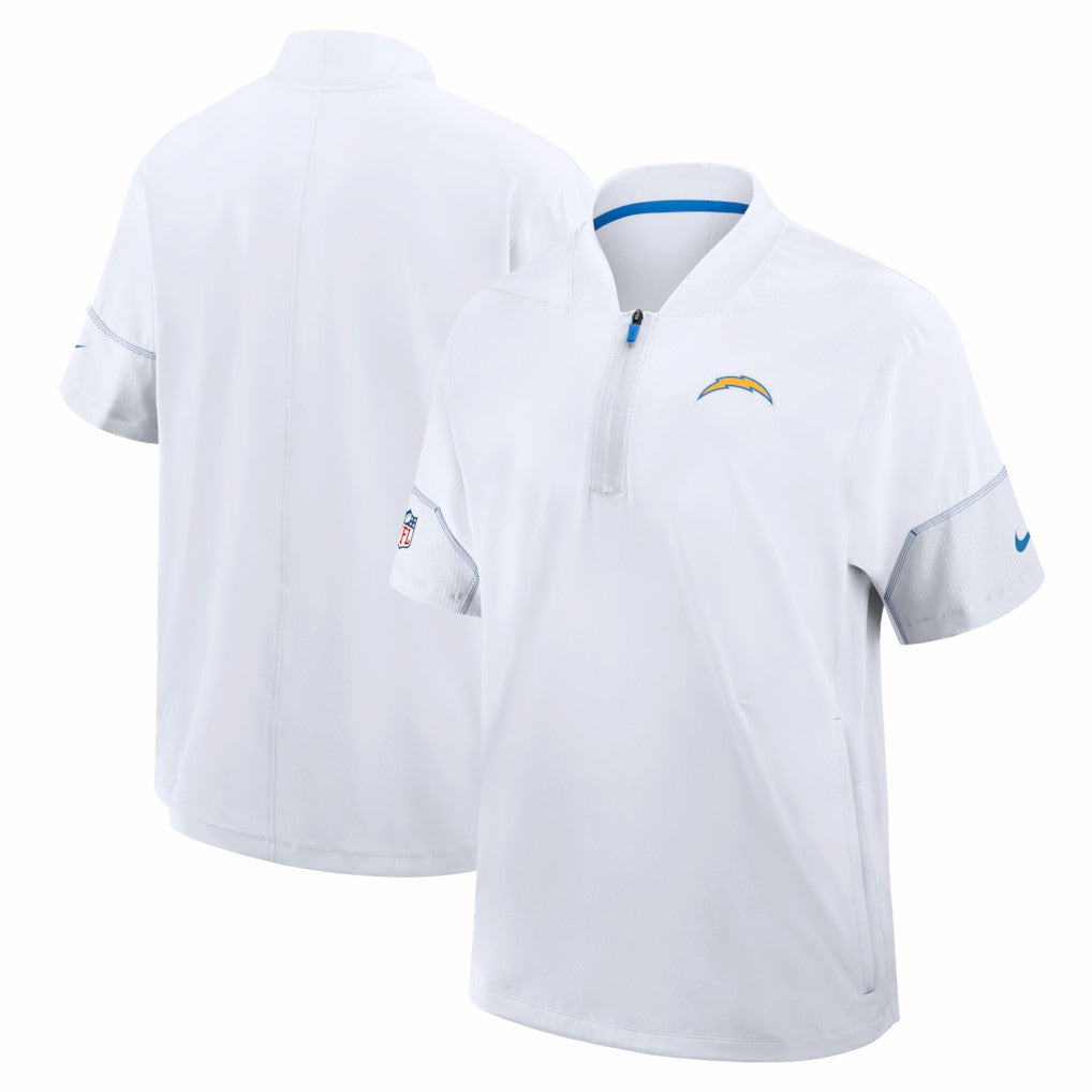 NFL Los Angeles Chargers Sideline Short Sleeve Quarter-Zip Coach Jacket