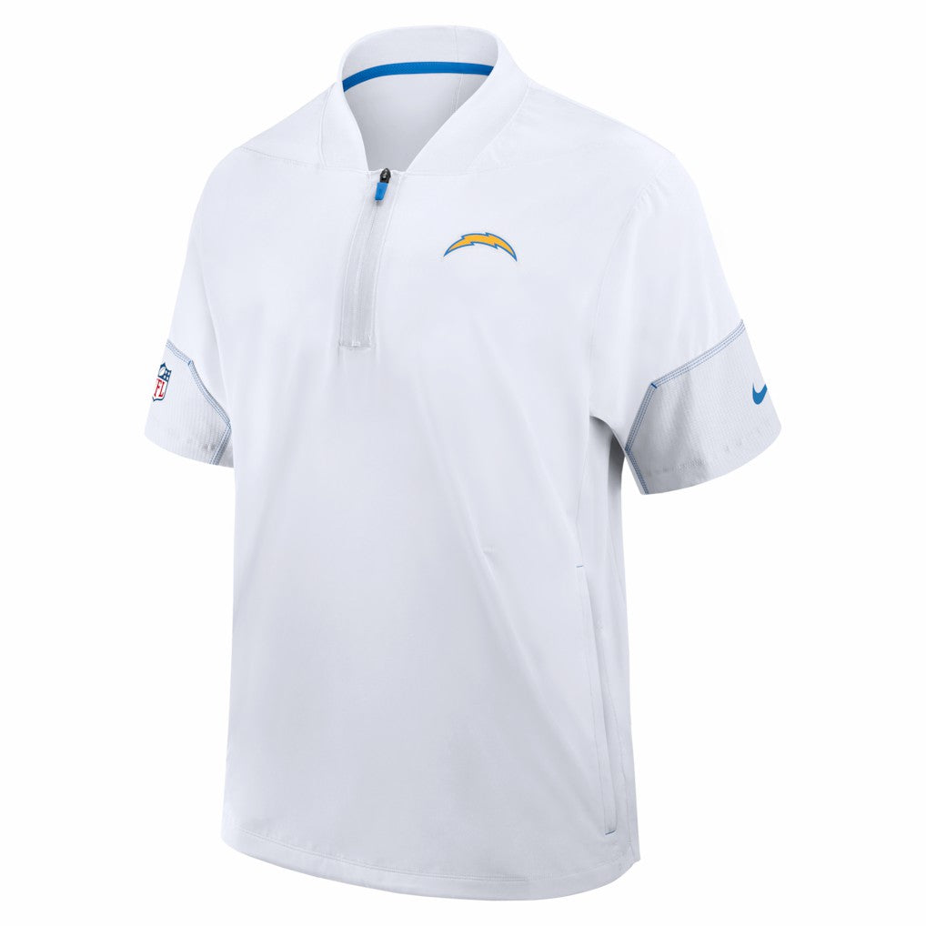 NFL Los Angeles Chargers Sideline Short Sleeve Quarter-Zip Coach Jacket