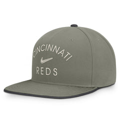 Cincinnati Reds Pro Dri-FIT Snapback Hat - Olive | Nike