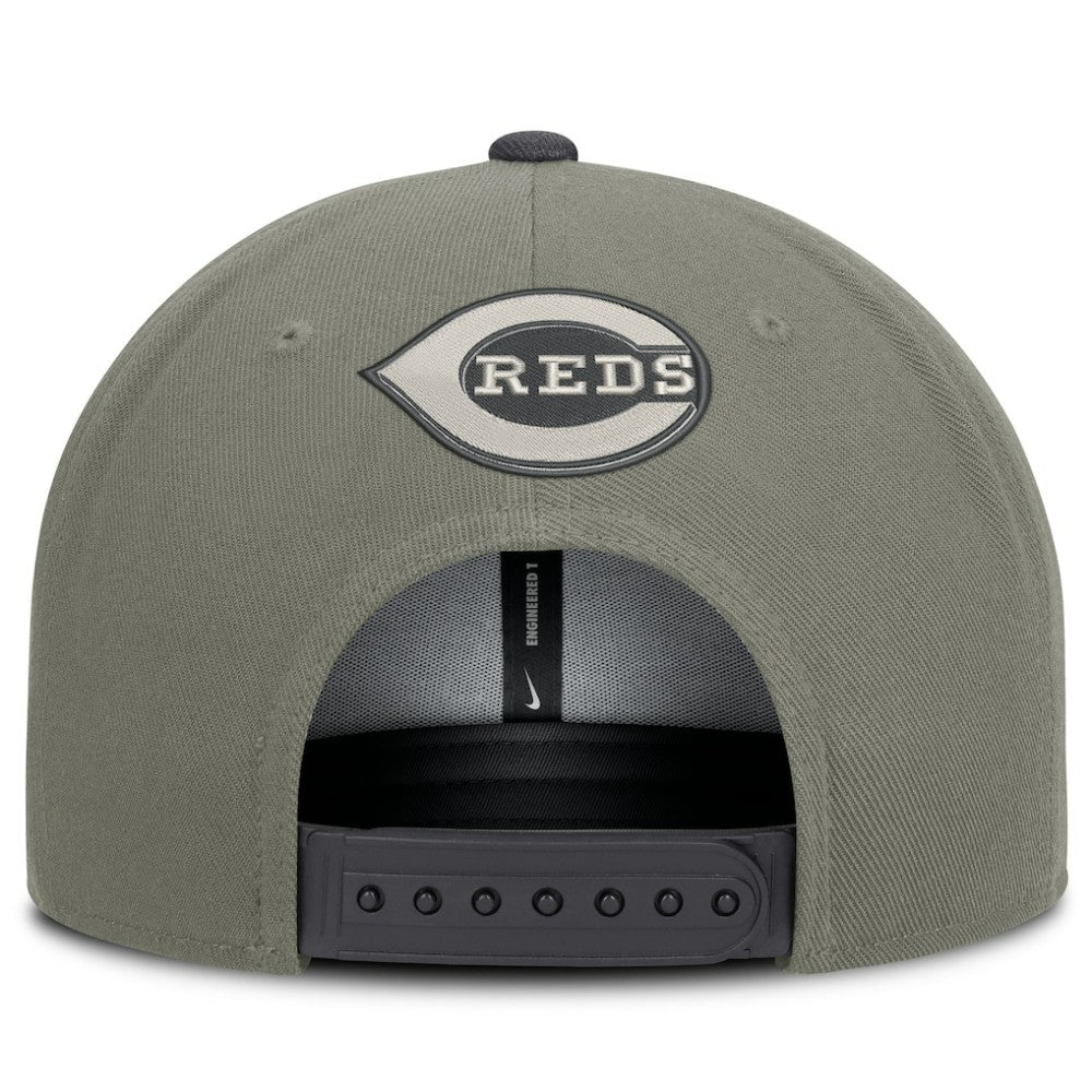 Cincinnati Reds Pro Dri-FIT Snapback Hat - Olive | Nike