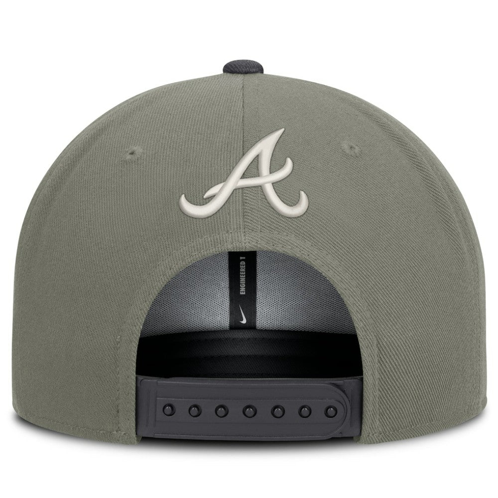 Atlanta Braves Pro Dri-FIT Snapback Hat - Olive | Nike