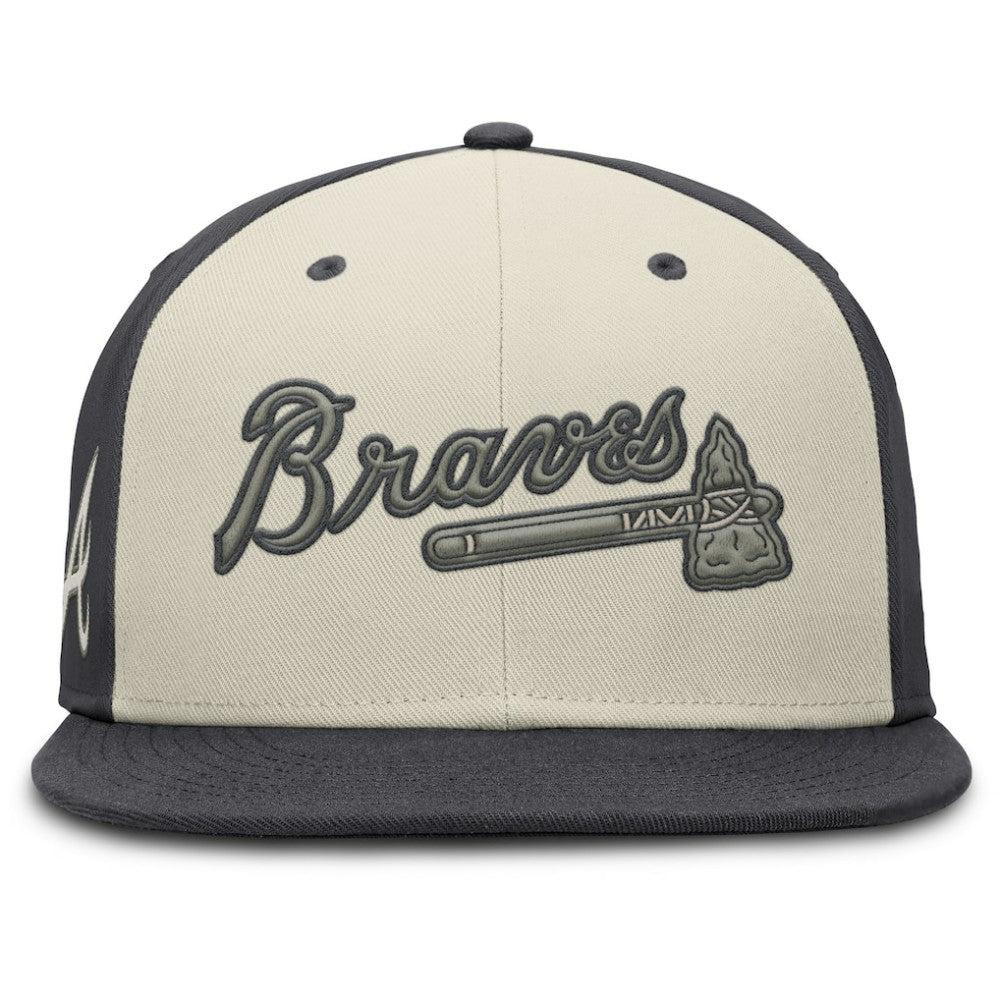 Atlanta Braves Dri-FIT True Fitted Hat - Cream | Nike