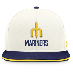 Seattle Mariners Cooperstown Pro Dri-FIT Snapback Hat - Cream/Navy | Nike