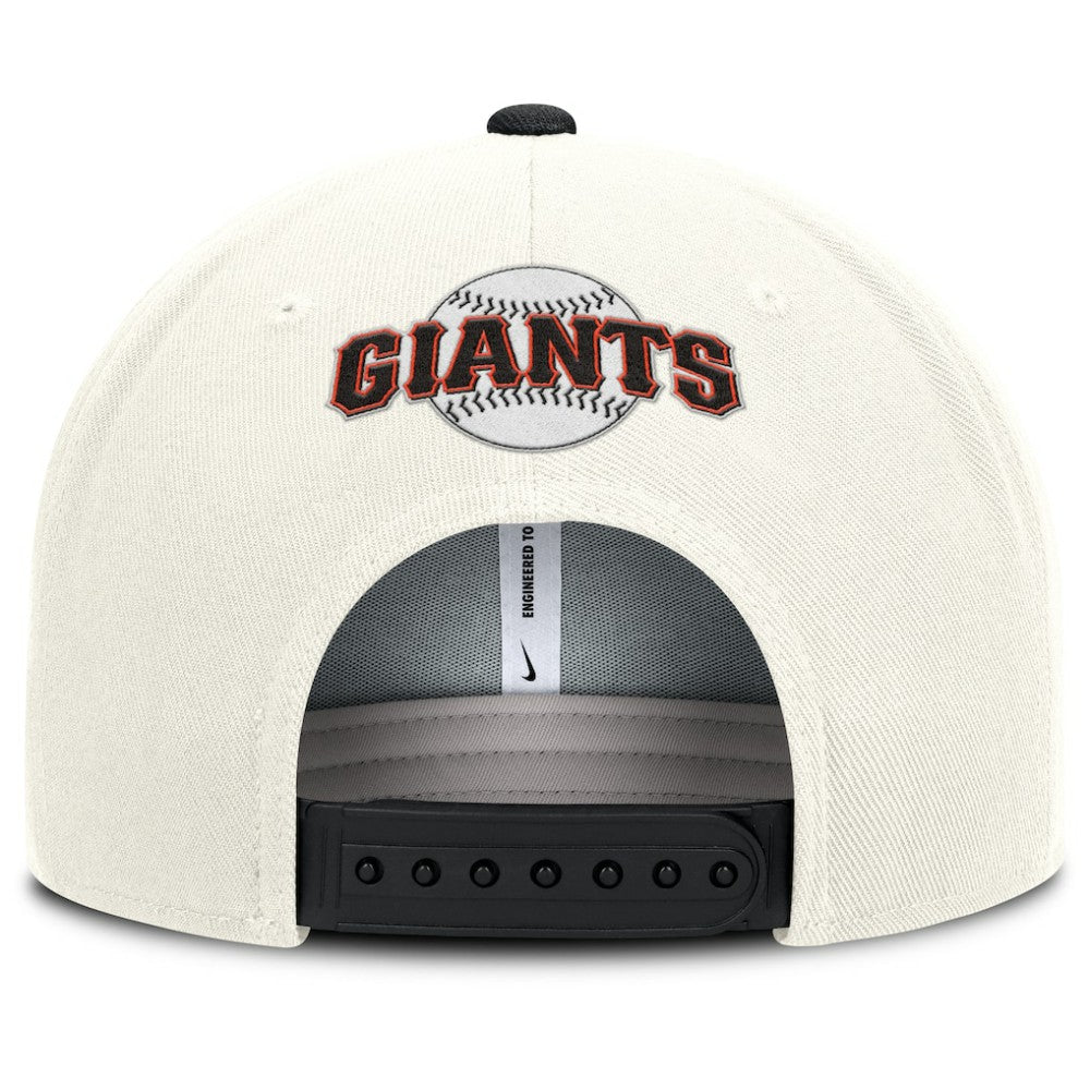 San Francisco Giants Cooperstown Pro Dri-FIT Snapback Hat - Cream/Black | Nike