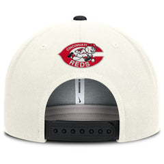 Cincinnati Reds Cooperstown Pro Dri-FIT Snapback Hat - Cream/Black | Nike