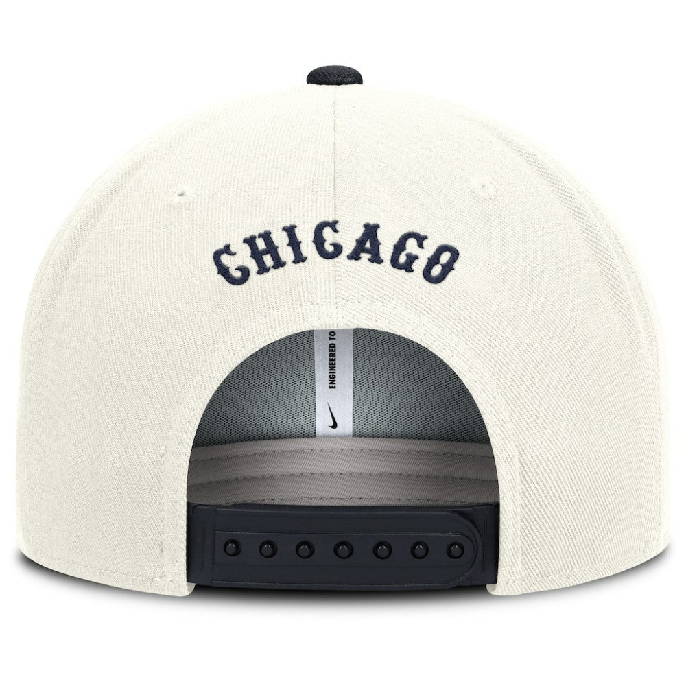 Chicago White Sox Cooperstown Pro Dri-FIT Snapback Hat - Cream/Navy | Nike