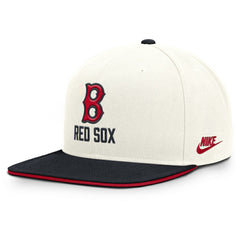 Boston Red Sox Cooperstown Pro Dri-FIT Snapback Hat - Cream/Navy | Nike