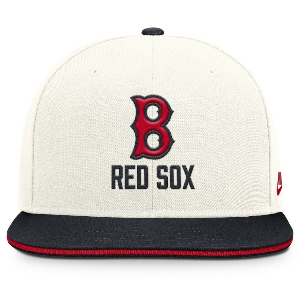 Boston Red Sox Cooperstown Pro Dri-FIT Snapback Hat - Cream/Navy | Nike