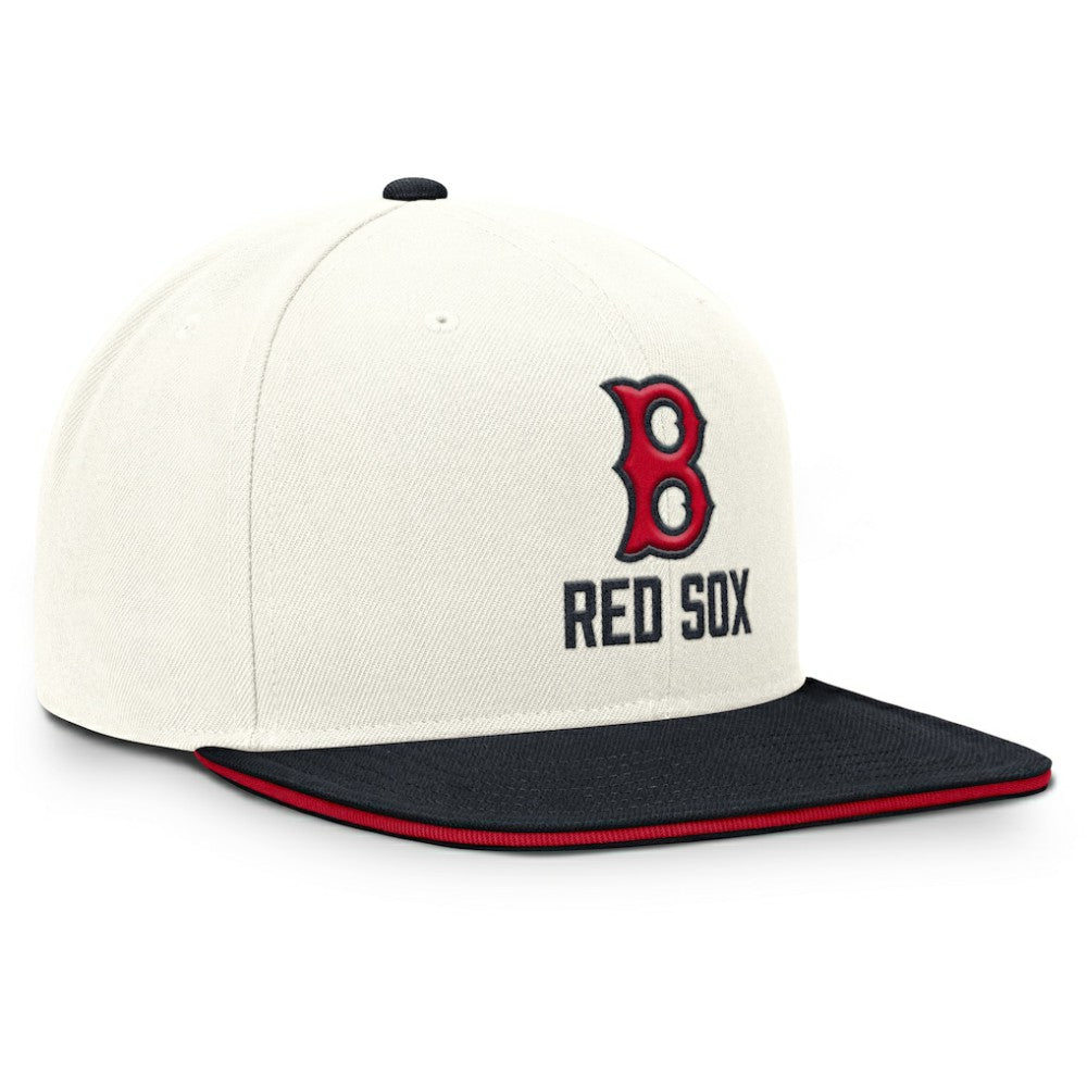 Boston Red Sox Cooperstown Pro Dri-FIT Snapback Hat - Cream/Navy | Nike