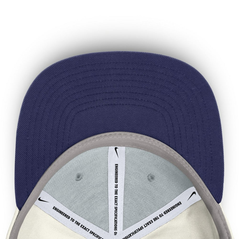 Atlanta Braves Cooperstown Pro Dri-FIT Snapback Hat - Cream/Royal | Nike