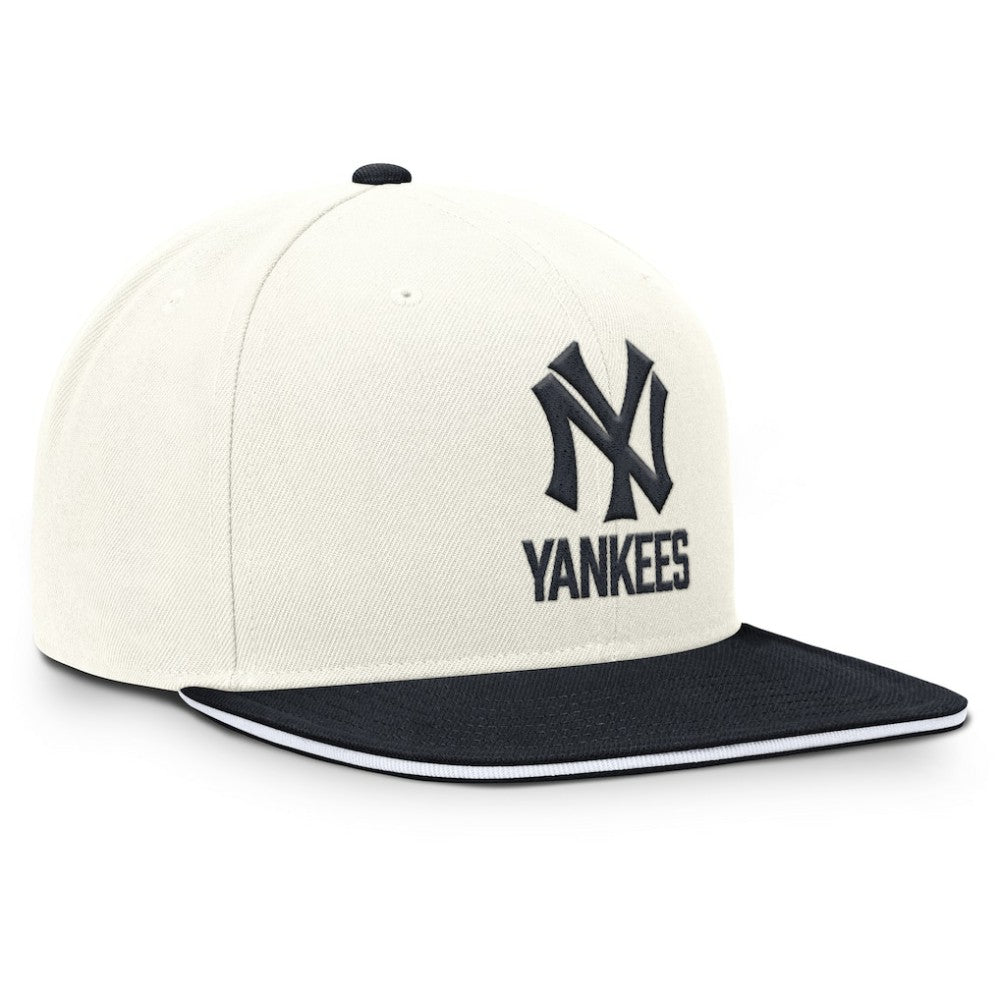 New York Yankees Cooperstown Pro Dri-FIT Snapback Hat - Cream/Navy | Nike