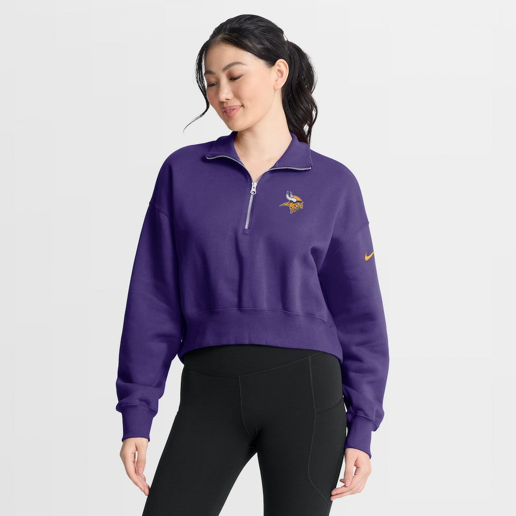 NFL Minnesota Vikings Women's Phoenix Fleece Quarter-Zip Sweatshirt