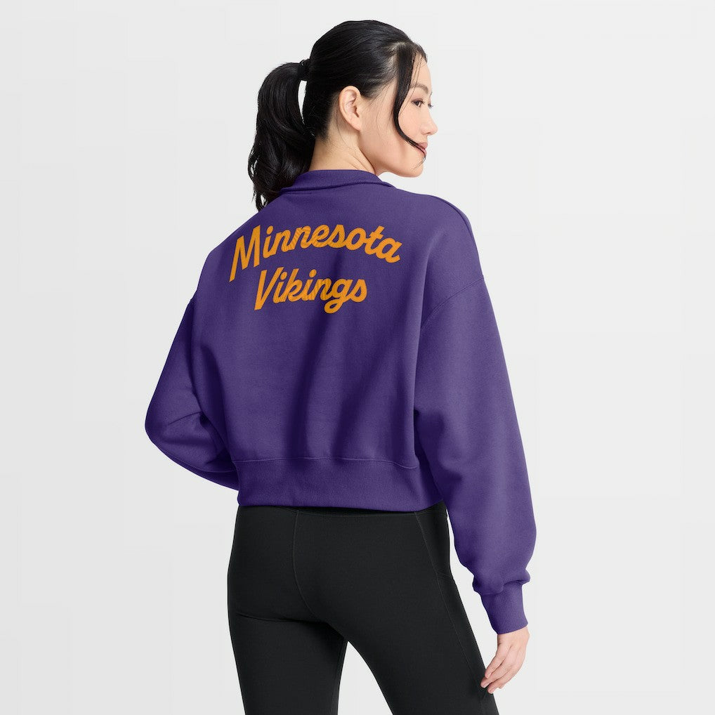 NFL Minnesota Vikings Women's Phoenix Fleece Quarter-Zip Sweatshirt