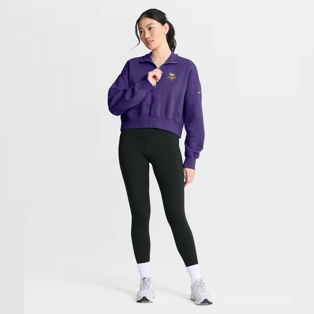 NFL Minnesota Vikings Women's Phoenix Fleece Quarter-Zip Sweatshirt