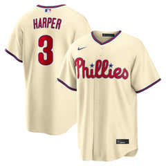 Bryce Harper Philadelphia Phillies Alternate Replica Jersey - Cream | Nike
