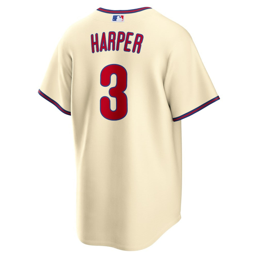 Bryce Harper Philadelphia Phillies Alternate Replica Jersey - Cream | Nike