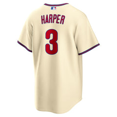 Bryce Harper Philadelphia Phillies Alternate Replica Jersey - Cream | Nike