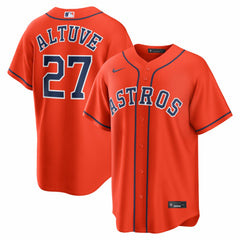 Jose Altuve Houston Astros Alternate Replica Jersey - Orange | Nike