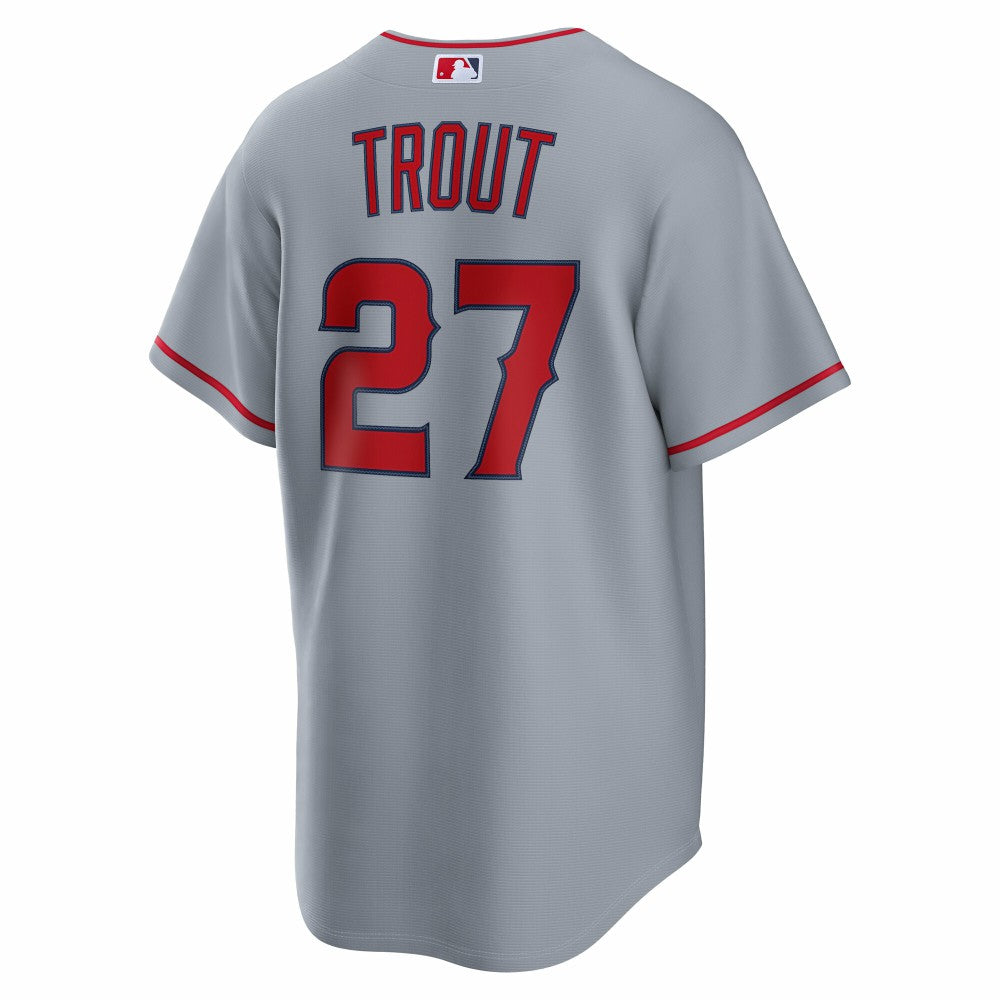 Mike Trout Los Angeles Angels Road Replica Jersey - Gray | Nike