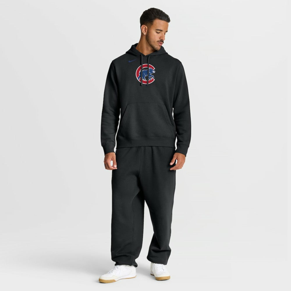 Chicago Cubs Dri-Fit Club Hoodie - Black | Nike