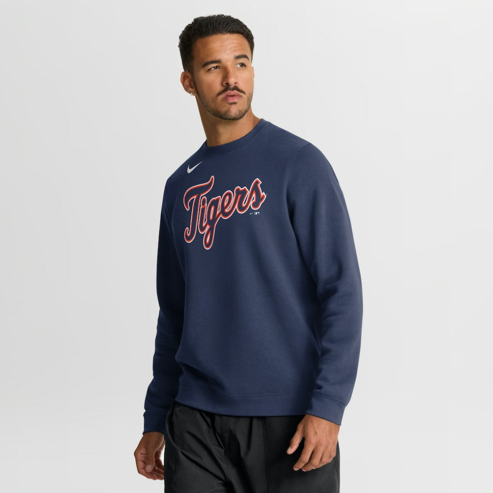 Detroit Tigers Primetime Wordmark Sweatshirt - Navy | Nike