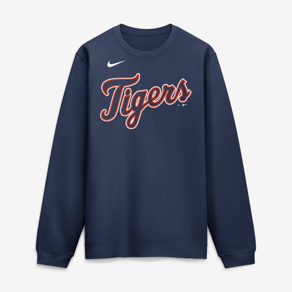Detroit Tigers Primetime Wordmark Sweatshirt - Navy | Nike