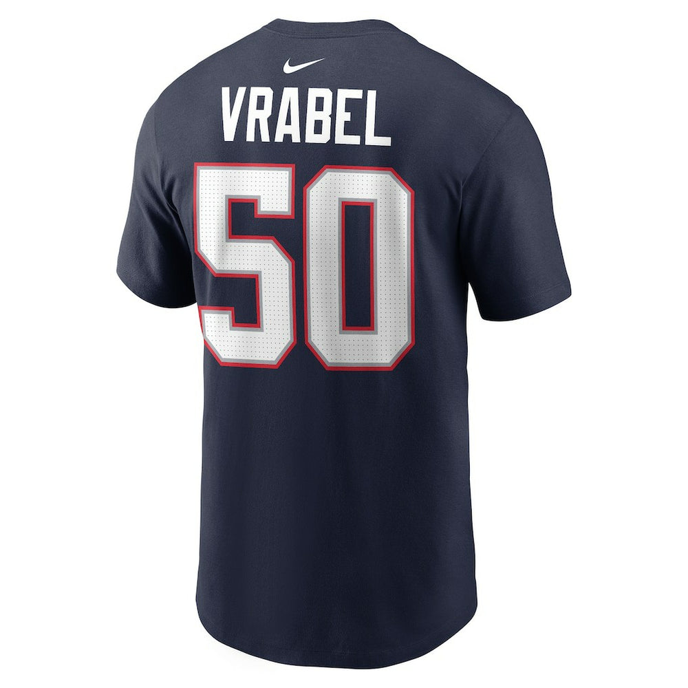 NFL New England Patriots Mike Vrabel  Retired Player Name & Number T-Shirt