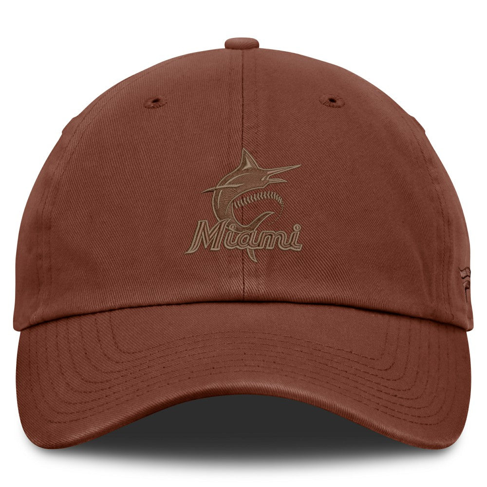 Miami Marlins Tinge Adjustable Hat - Brown