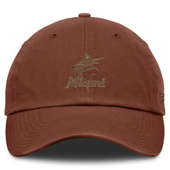Miami Marlins Tinge Adjustable Hat - Brown