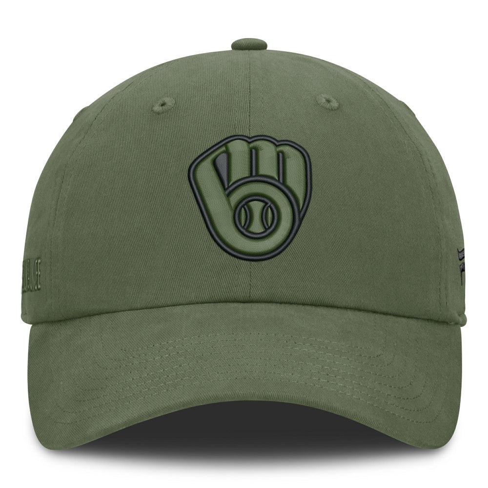 Milwaukee Brewers Pine Rider Adjustable Hat - Olive