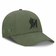Miami Marlins Pine Rider Adjustable Hat - Olive