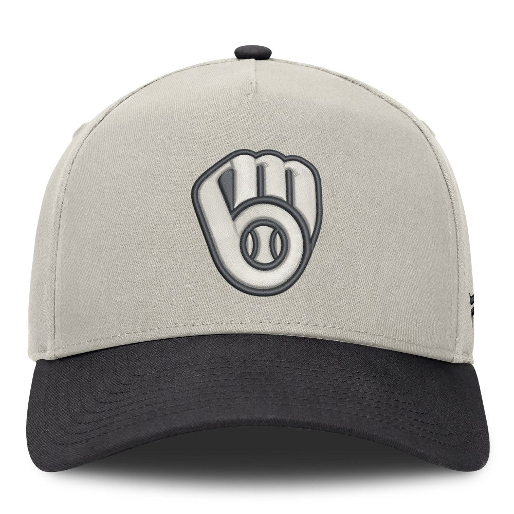 Milwaukee Brewers Wonder A-Frame Adjustable Hat - Stone/Graphite