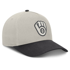 Milwaukee Brewers Wonder A-Frame Adjustable Hat - Stone/Graphite