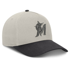 Miami Marlins Wonder A-Frame Adjustable Hat - Stone/Graphite