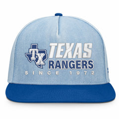 Texas Rangers Twinbill Snapback Hat - Denim