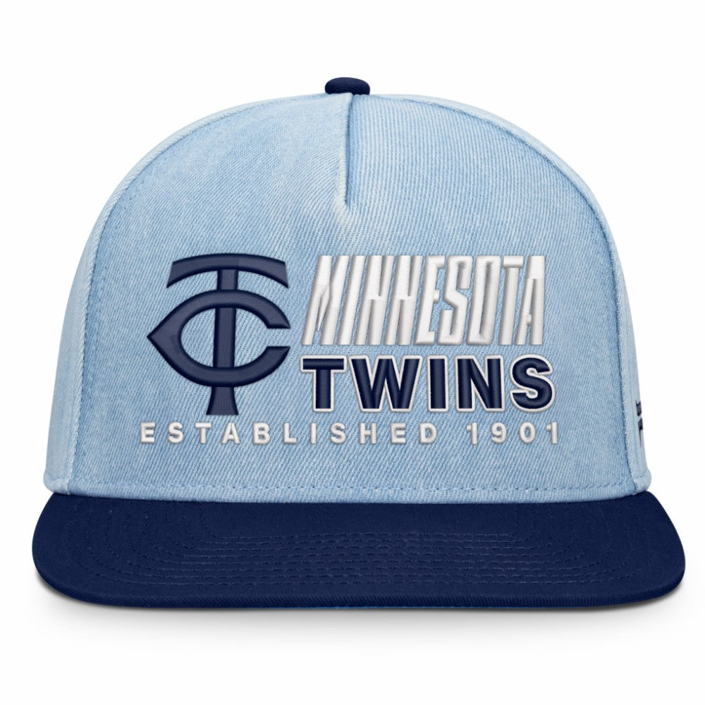 Minnesota Twins Twinbill Snapback Hat - Denim
