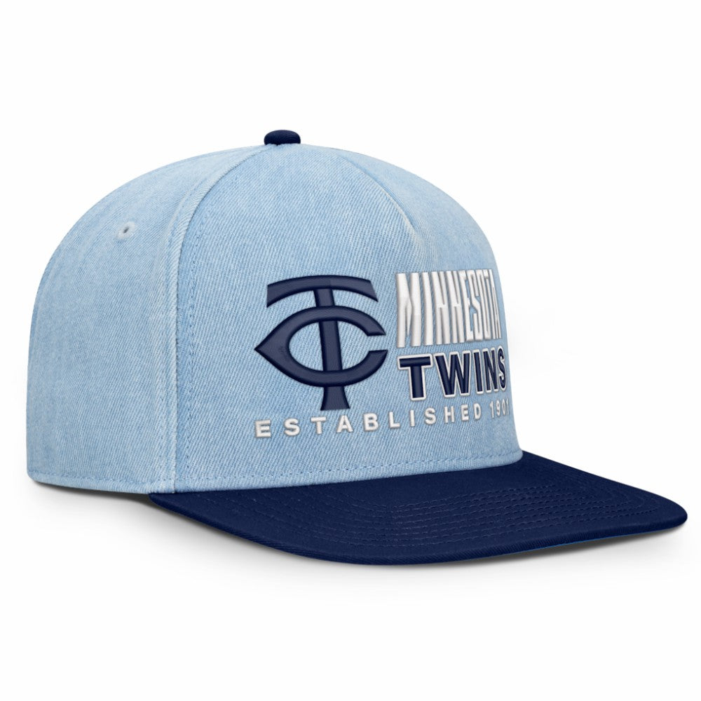 Minnesota Twins Twinbill Snapback Hat - Denim