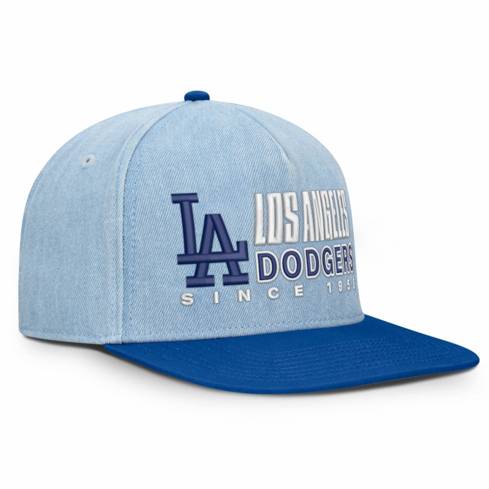 Los Angeles Dodgers Twinbill Snapback Hat - Denim
