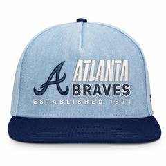 Atlanta Braves Twinbill Snapback Hat - Denim