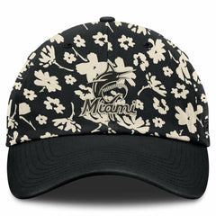 Miami Marlins Women's Blossom Adjustable Hat - Black