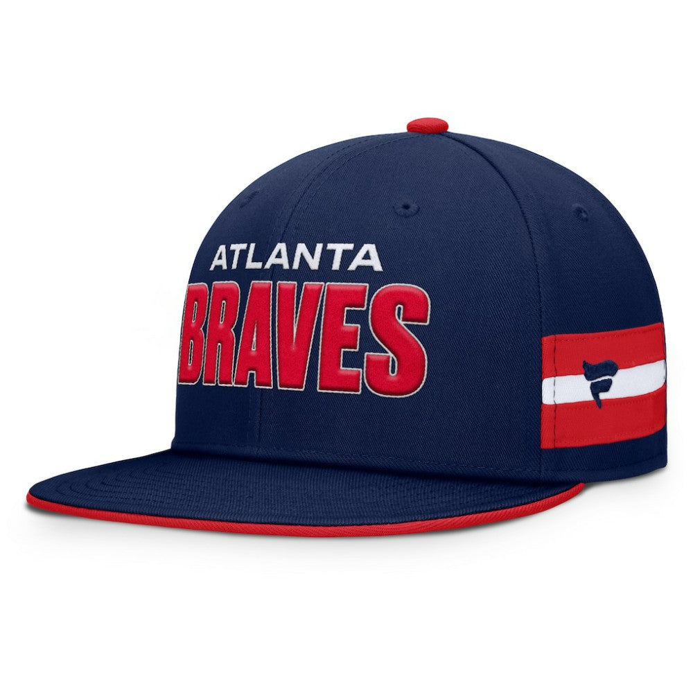 Atlanta Braves Pick Off Fitted Hat - Navy