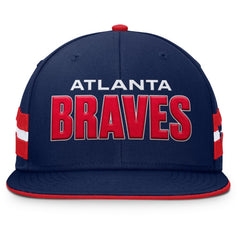 Atlanta Braves Pick Off Fitted Hat - Navy