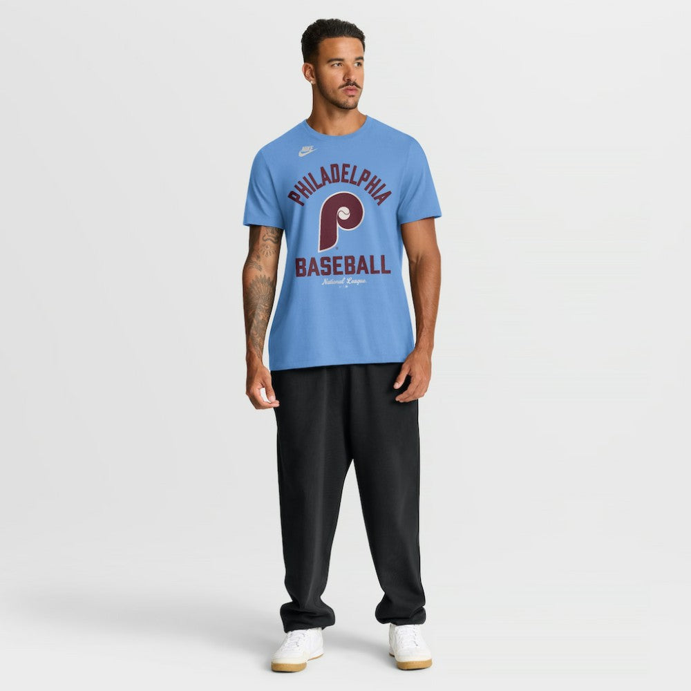 Philadelphia Phillies Cooperstown Collection T-Shirt - Light Blue | Nike