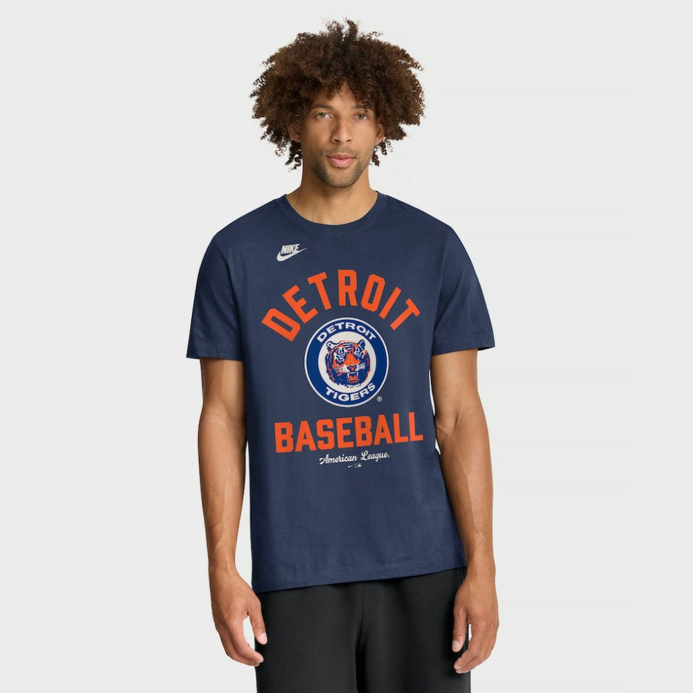 Detroit Tigers Cooperstown Collection T-Shirt - Navy | Nike