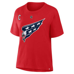 Alexander Ovechkin Washington Capitals Fanatics Women's Authentic Stack Name & Number T-Shirt