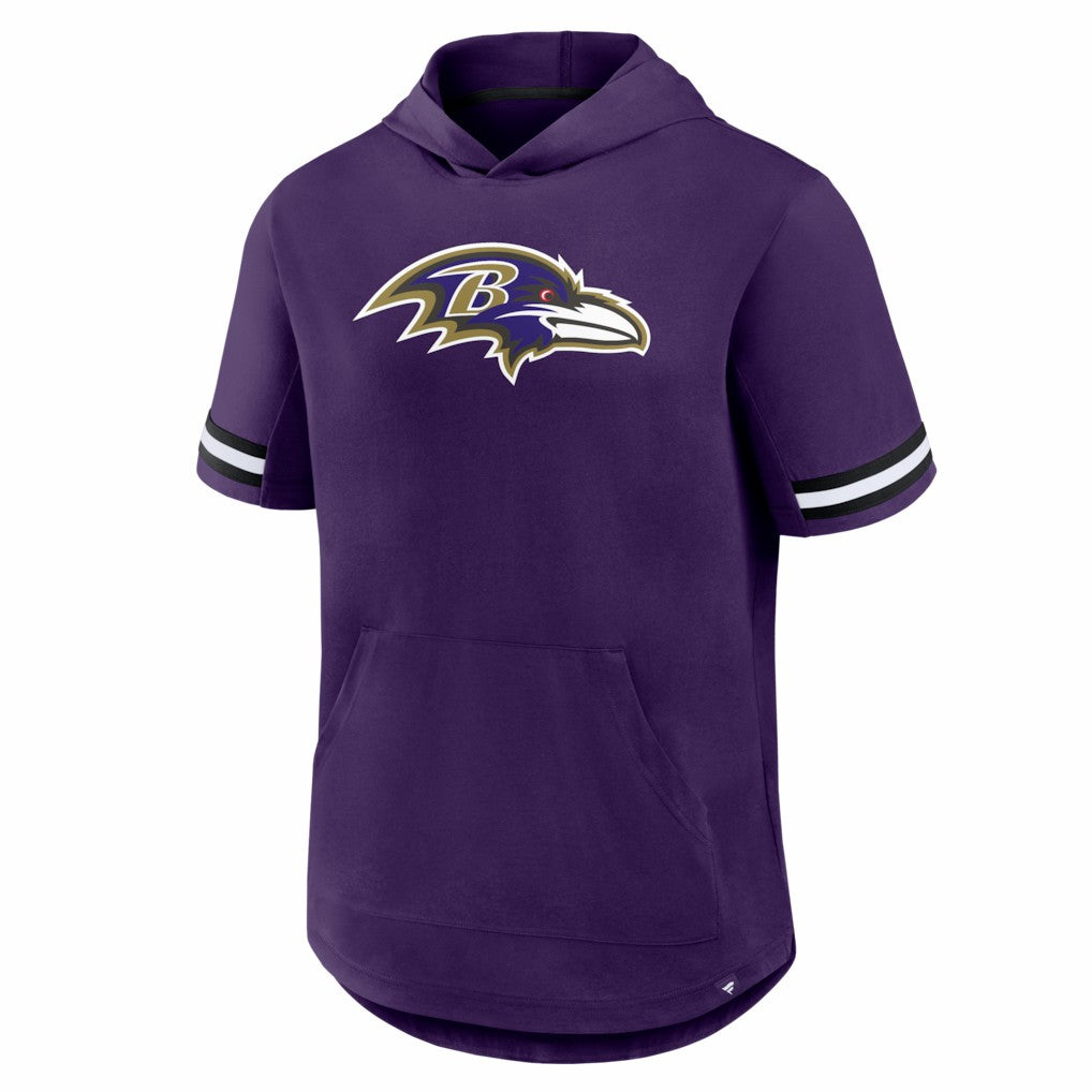 NFL Baltimore Ravens Optimal Play Short Sleeve Hooded T-Shirt