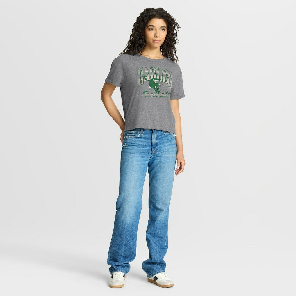 NFL Philadelphia Eagles Women's Overplayed Tribute Tri-Blend Boxy T-Shirt